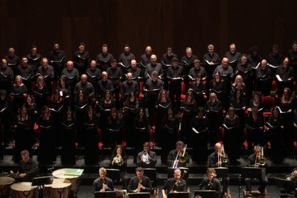Prospettiva ingrandita del coro all'interno del teatro