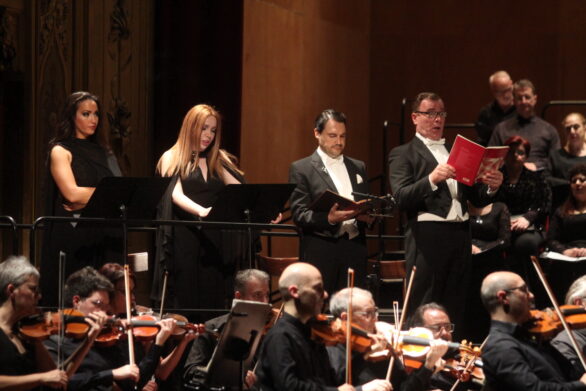 primo piano del coro dell'orchestra